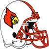 2 Inch Cardinal Football University Louisville Cardinals Logo UL UofL Removable Wall Decal Sticker Art NCAA Home Room Decor 2 by 1.5 Inches view 1