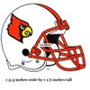2 Inch Cardinal Football University Louisville Cardinals Logo UL UofL Removable Wall Decal Sticker Art NCAA Home Room Decor 2 by 1.5 Inches view 2