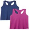 Amazon Essentials Women's Active Workout Quick Dry Tech Stretch Racerback Tank Top (Available in Plus Size), Pack of 2, Fuchsia/Navy, Small view 1