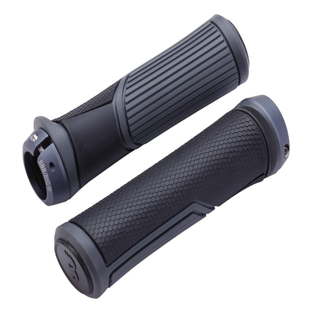 BBB Cycling BHG-96 Cobra Handlebar Grips for Mountain and Road Bikes (Black/Dark Gray)