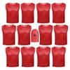 Athllete Boys Scrimmage Practice Vest - Numbered Red Pinnies, Set of 12, Medium view 1