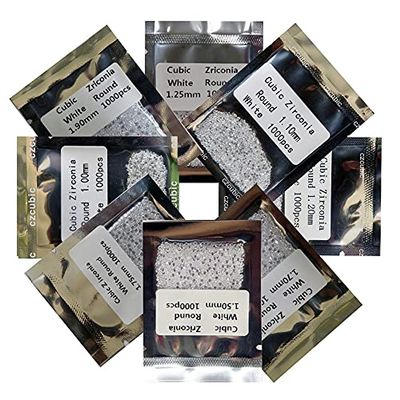 1.00 MM ~ 2.00 MM Each 1,000 PCS Pack Clear Sparkling Loose Cubic Zirconia/White CZ Machine Cut" AAAAA" in U.S Shipper (1.50 MM - 1,000 PCS)