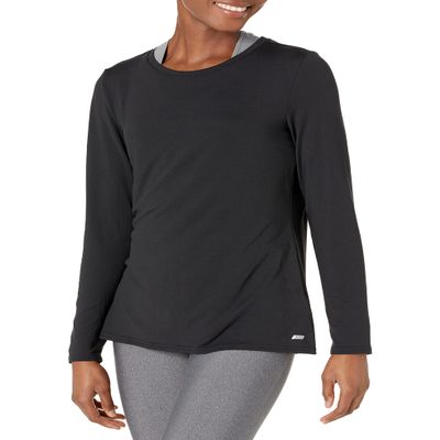 Amazon Essentials Women's Active Quick Dry Tech Stretch Lightweight Long-Sleeve T-Shirt (Available in Plus Size), Black Original, X-Large