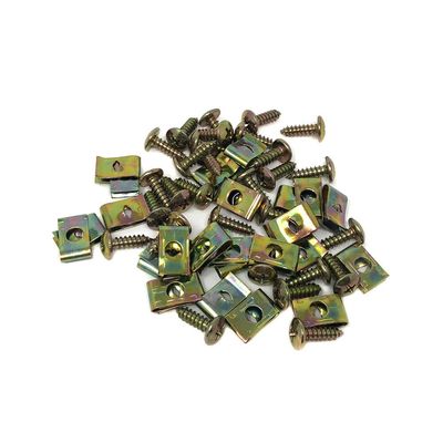 MMG GY6 Gas Scooter Body Fairing Panel Screws and Self MMG Tapper Clips - M4.8x16-50 Count Natural Metal Color