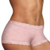Maidenform174 One Fab Fit Microfiber Boyshort With Lace M Pink HeatherSheer Pale Pink view 1