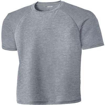 DRIEQUIP PosiCharge Tri-Blend Wicking Raglan Tee-XS-TrueNavyHeather