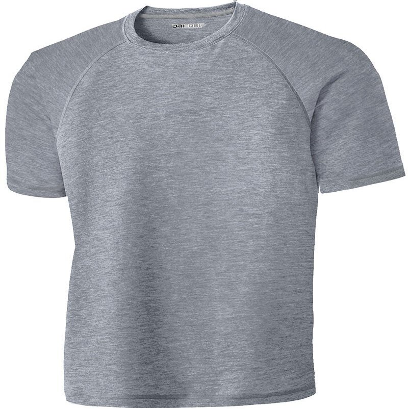 DRIEQUIP PosiCharge Tri-Blend Wicking Raglan Tee-XS-TrueNavyHeather