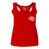 0081. Hecho En Mexico Mexican Flag Coat of Arms Escudo Mexicano 5 Mayo Women's Tank Top Racerback (Red, Small) view 1