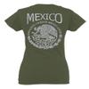 0081. Hecho En Mexico Mexican Flag Coat of Arms Escudo Mexicano 5 Mayo Women's Tank Top Racerback (Red, Small) view 3