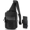 M-Tac Sling Bag for Men & Women - EDC Shoulder Pack - Crossbody Tactical Chest Bag - Everyday Tactical Gear (Black Loop Panel) view 1