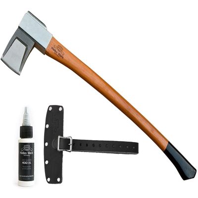 1844 Helko Werk Germany Vario Splitting Axe - German Made Midsize Splitter Axe for Splitting Wood and Splitting firewood - Head 4.5 lbs, Handle 30 in. (Medium Splitting Axe) #10059