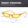 ADE WU Retro Cat eye Sunglasses for Women Cute Small Narrow Skinny Sexy 50s 60s Stylish Cateye Sun Glasses, Orange/Yellow view 4