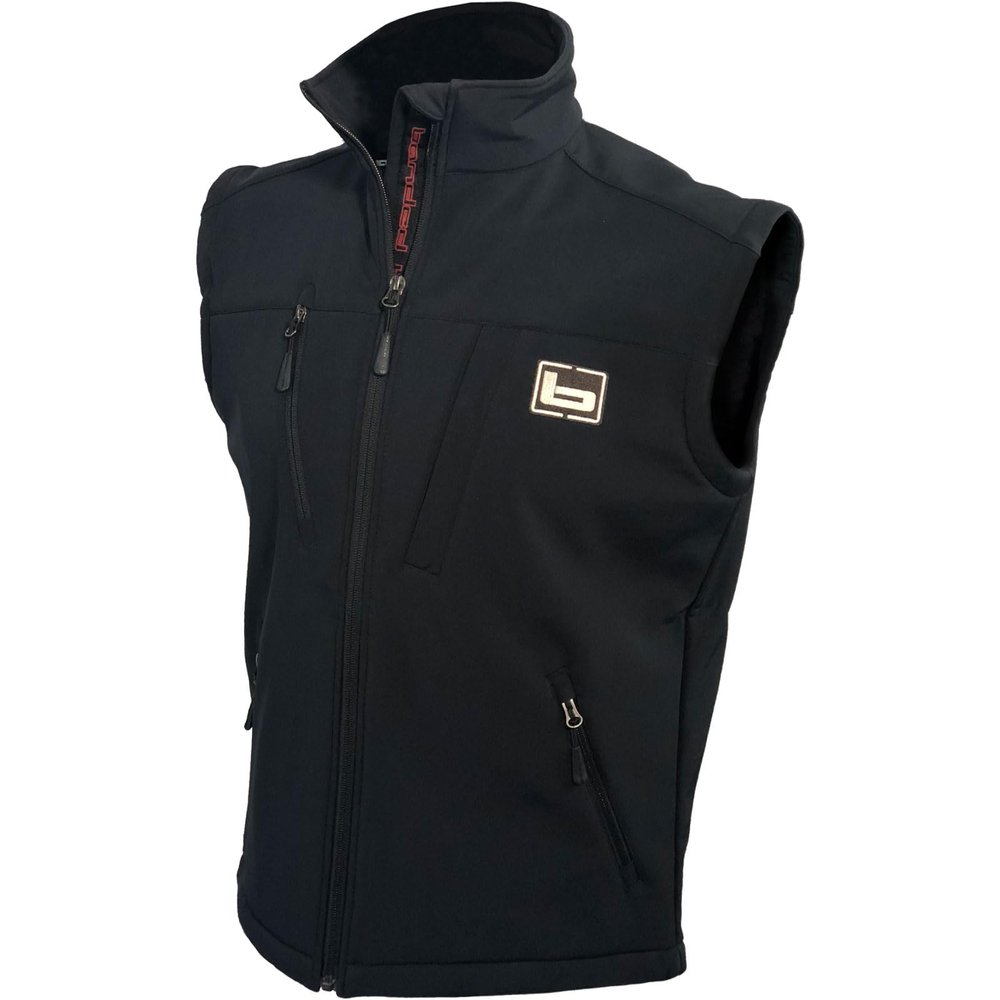 Banded Men's Utility 2.0 Vest | Warm Wind-Blocking Water-Resistant Hunting Softshell with TEC Fleece Lining & Storage Pockets, Black, X-Large