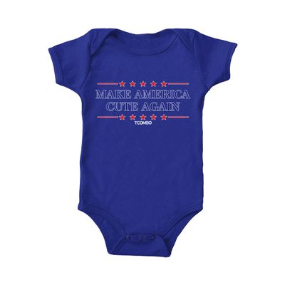 Tcombo Make America Cute Again - MAGA Trump Bodysuit (Royal Blue, 6 Months)