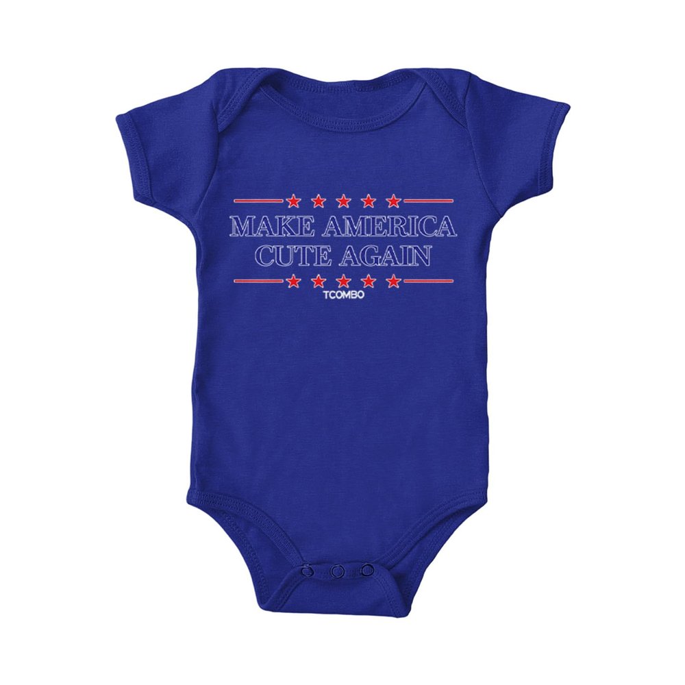 Tcombo Make America Cute Again - MAGA Trump Bodysuit (Royal Blue, 6 Months)