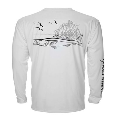 Denali Performance Fishing Mens Teaser UPF 50+ ProtectUV Mega Solar Snook (White, XXX-Large)