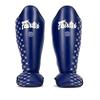 Fairtex SP5 Muay Thai Shin Guards for Men, Women, Kids | Shinguards are Premium, Lightweight & Durable | Extended Protection to Avoid shin splints During Training or Sparring - Large,Blue view 1