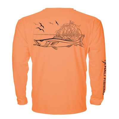 Denali Performance Fishing Mens Teaser UPF 50+ ProtectUV Mega Solar Snook (Tangelo, XXX-Large)