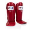 Fairtex SP3 Muay Thai Shin Guards for Men, Women, Kids | MMA Training, Kickboxing | Premium, Lightweight & Durable |Avoid shin splints During Training, Sparring - Large, Red view 4