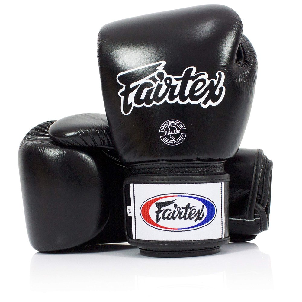 Fairtex BGV1BR Muay Thai Boxing Breathable Gloves for Men, Women, Kids | MMA Gloves, Kickboxing, Gym, Workout | Premium Quality, Light Weight & Shock Absorbent 12 oz Boxing Gloves-Black