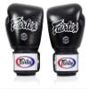 Fairtex BGV1BR Muay Thai Boxing Breathable Gloves for Men, Women, Kids | MMA Gloves, Kickboxing, Gym, Workout | Premium Quality, Light Weight & Shock Absorbent 14 oz Boxing Gloves-Black view 3