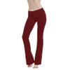 Cotton Spandex Low Rise Bootcut Flare Yoga Pants Legging(Regular Size/Plus Size) S-5XL (32"/34"/36" Inseam) Burgundy view 1