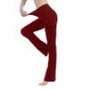 Cotton Spandex Low Rise Bootcut Flare Yoga Pants Legging(Regular Size/Plus Size) S-5XL (32"/34"/36" Inseam) Burgundy view 3