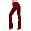 Cotton Spandex Low Rise Bootcut Flare Yoga Pants Legging(Regular Size/Plus Size) S-5XL (32"/34"/36" Inseam) Burgundy view 4