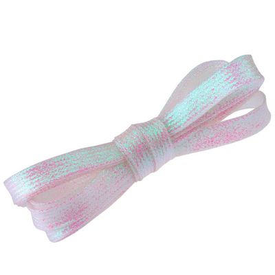Goodlace Flat Metallic Glitter Shoelaces Bling Shoe Laces for Sneaker 55Inch Milk White