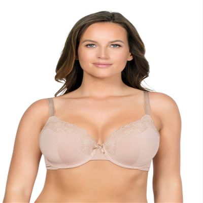 PARFAIT Tess Women's Wired Cotton-Like Lace Accent Everyday T-Shirt Bra Style P50212-Bare-32DD