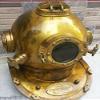 Antique Diving Divers Helmet Solid Steel U.S Navy Mark V Full Size 18 Inch view 1