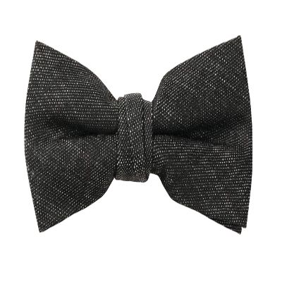 Chef Works Unisex Crosshatch Bow Tie, Black Black, One Size