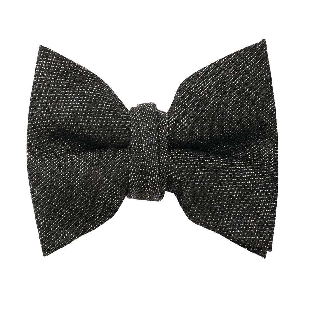 Chef Works Unisex Crosshatch Bow Tie, Black Black, One Size