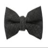Chef Works Unisex Crosshatch Bow Tie, Black Black, One Size view 1