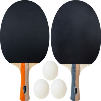 Sunflex Pong Table Tennis Set - Includes Two Table Tennis Rackets and Three 40+ Plastic Balls - Complete Ping Pong Set - for Learning Advanced Table Tennis - 2 Player Set