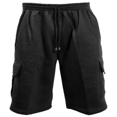 Guytalk Men's Solid Fleece Cargo Sweat Shorts Small Charcoal