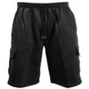 Guytalk Men's Solid Fleece Cargo Sweat Shorts Small Charcoal view 1