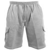 Guytalk Men's Solid Fleece Cargo Sweat Shorts 3XL Grey view 1