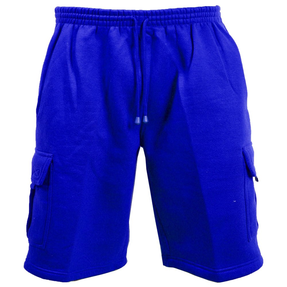 Guytalk Men's Solid Fleece Cargo Sweat Shorts 4XL RoyalBlue