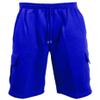 Guytalk Men's Solid Fleece Cargo Sweat Shorts 4XL RoyalBlue view 1
