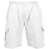 Guytalk Men's Solid Fleece Cargo Sweat Shorts 4XL White view 1