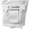 Guytalk Men's Solid Fleece Cargo Sweat Shorts 4XL White view 3