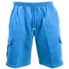 Guytalk Men's Solid Fleece Cargo Sweat Shorts 4XL SkyBlue view 1
