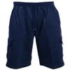 Guytalk Men's Solid Fleece Cargo Sweat Shorts 5XL Navy view 1