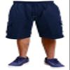 Guytalk Men's Solid Fleece Cargo Sweat Shorts 5XL Navy view 2
