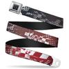 Buckle-Down Seatbelt Belt - Grunge Chaos3 White/Blue-Red Fade - 1.0" Wide - 20-36 Inches in Length view 1