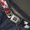 Buckle-Down Seatbelt Belt - Grunge Chaos3 White/Blue-Red Fade - 1.0" Wide - 20-36 Inches in Length view 2