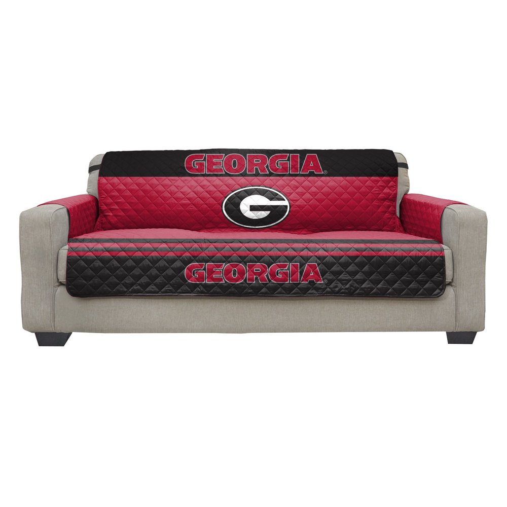 Pegasus Sports NCAA Microfiber Furniture Protector Cover with Elastic Straps, Sofa, Georgia Bulldogs