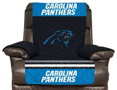 Pegasus Sports NFL Carolina Panthers Furniture Protector with Elastic Straps, Recliner, Panther Blue