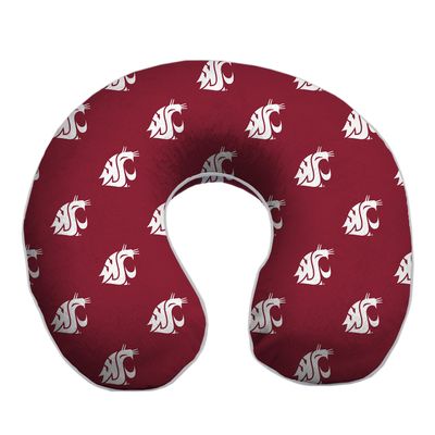 Pegasus Sports NCAA Memory Foam Microplush Travel Pillow, Washington State Cougars